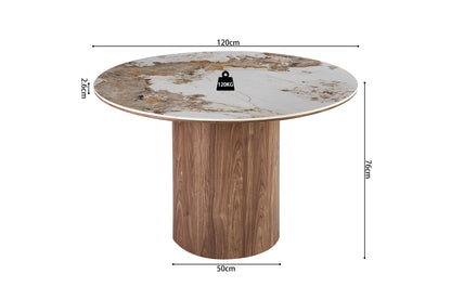 NEW - Tafel 'Evora' 120 cm Rond Glanzend Steen Pandora (2c) - foto 6