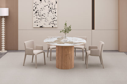 NEW - Uitschuifb. Tafel 'Evora' 120-160-200 cm Glanzend Steen Pandora (3c) - foto 2