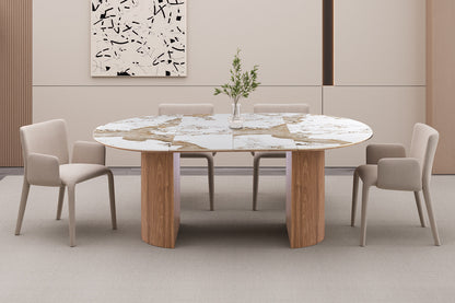 NEW - Uitschuifb. Tafel 'Evora' 120-160-200 cm Glanzend Steen Pandora (3c) - foto 5