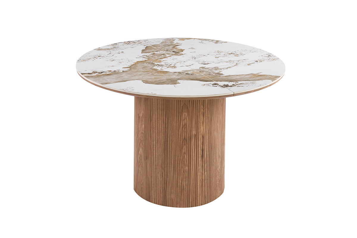 NEW - Uitschuifb. Tafel 'Evora' 120-160-200 cm Glanzend Steen Pandora (3c) - foto 7