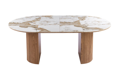 NEW - Uitschuifb. Tafel 'Evora' 120-160-200 cm Glanzend Steen Pandora (3c) - foto 8