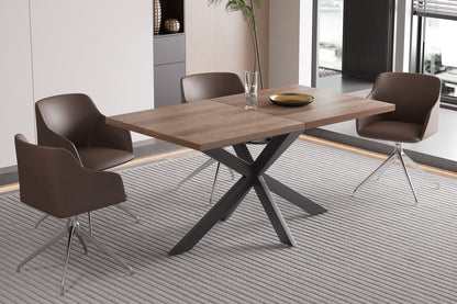 Uitschuifbare tafel 'Kos' 160-200 cm Donkerbruin (2c)