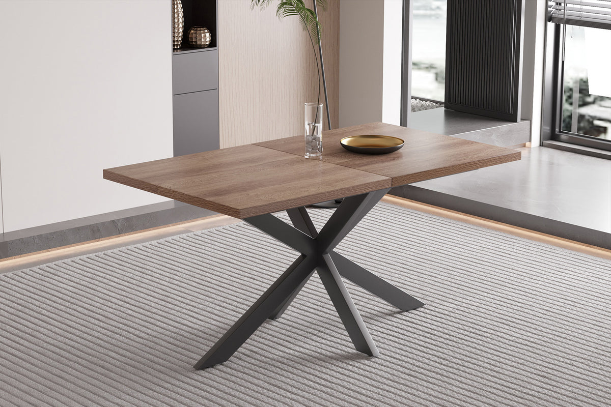 Uitschuifbare tafel 'Kos' 160-200 cm Donkerbruin (2c) - foto 2