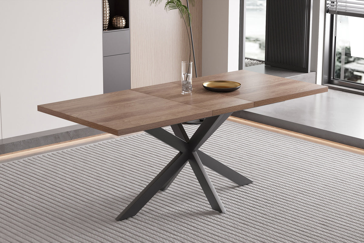 Uitschuifbare tafel 'Kos' 160-200 cm Donkerbruin (2c) - foto 3