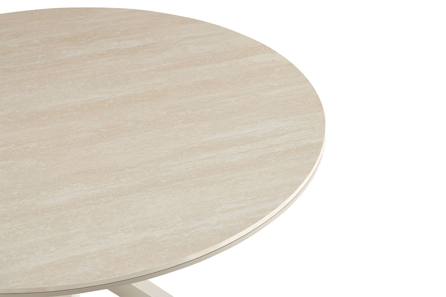 NEW - Tafel 'Noa' 120 cm Rond Baroque Beige - Grijs Voet (2c) - foto 6
