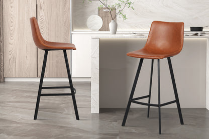 Barstoel 'Ozan' PU Cognac (2/doos)