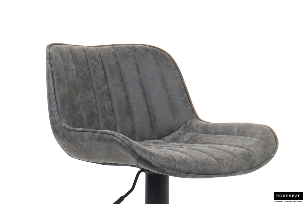 SALE - Barstoel 'Fenna' PU Grijs (2/doos) - foto 7
