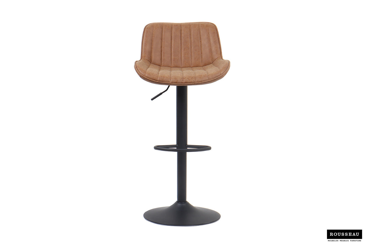 SALE - Barstoel 'Fenna' PU Cognac (2/doos) - foto 3