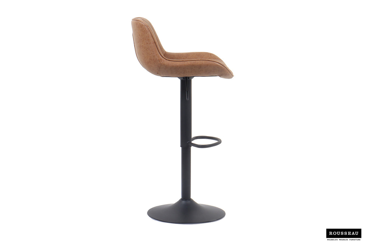 SALE - Barstoel 'Fenna' PU Cognac (2/doos) - foto 5