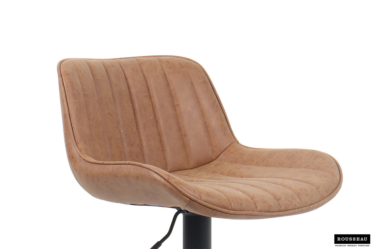 SALE - Barstoel 'Fenna' PU Cognac (2/doos) - foto 7