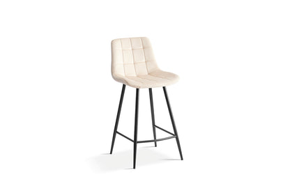 Counterstoel 'Juta' Fluweel Beige (2/doos) - foto 3