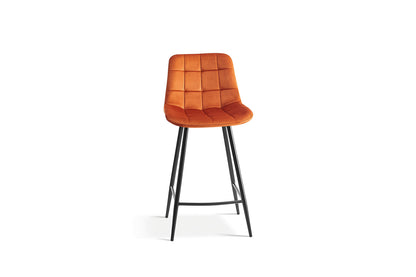 Counterstoel 'Juta' Fluweel Oranje (2/doos) - foto 4