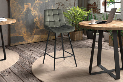 Counterstoel 'Juta' Fluweel Groen (2/doos) - foto 2