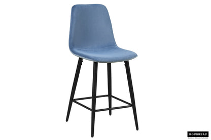 SALE - Counterstoel 'Boy' Fluweel Lichtblauw (2/doos) - foto 2