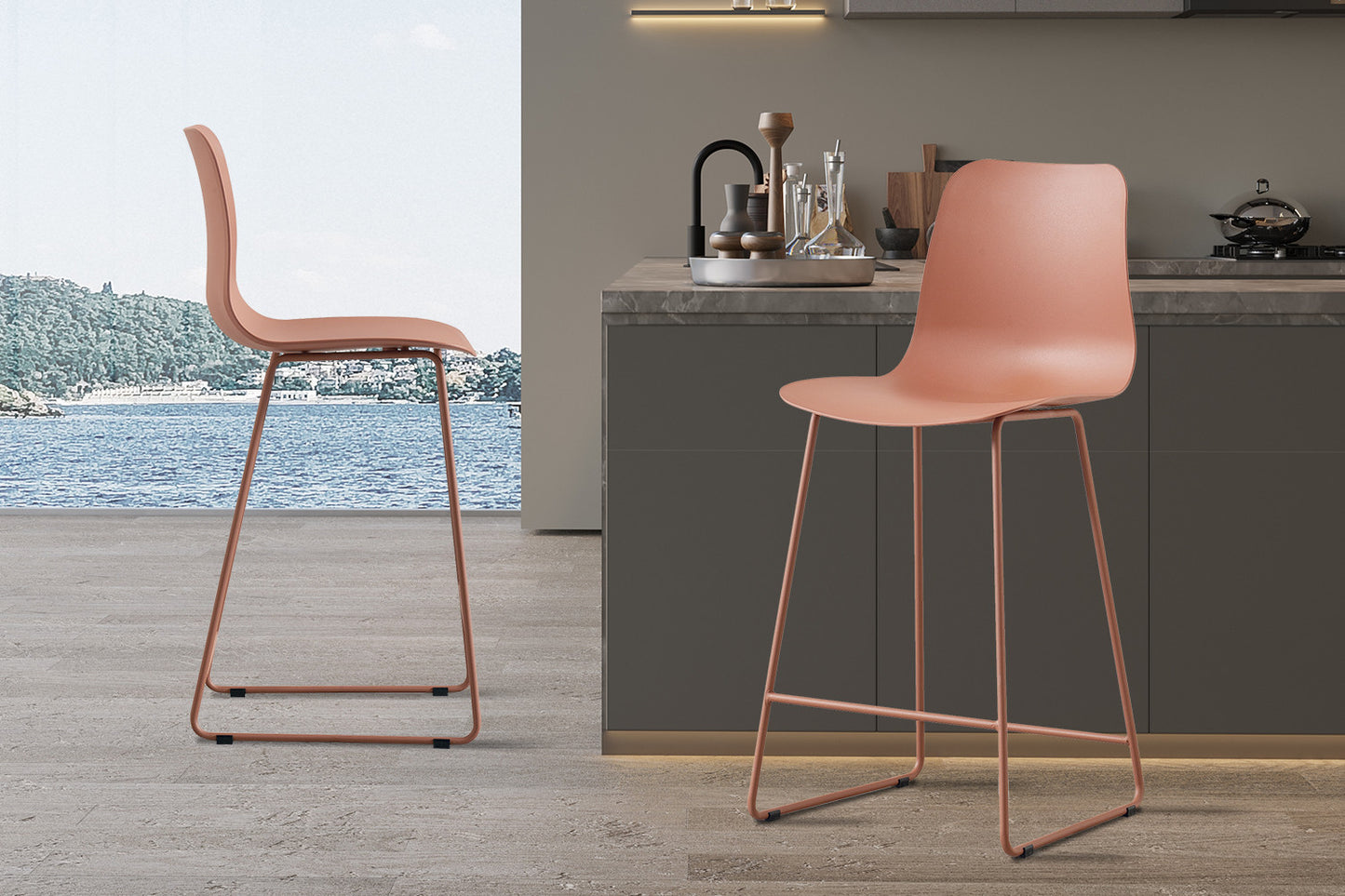 Counterstoel 'Marie' PP Terracotta (2/doos)