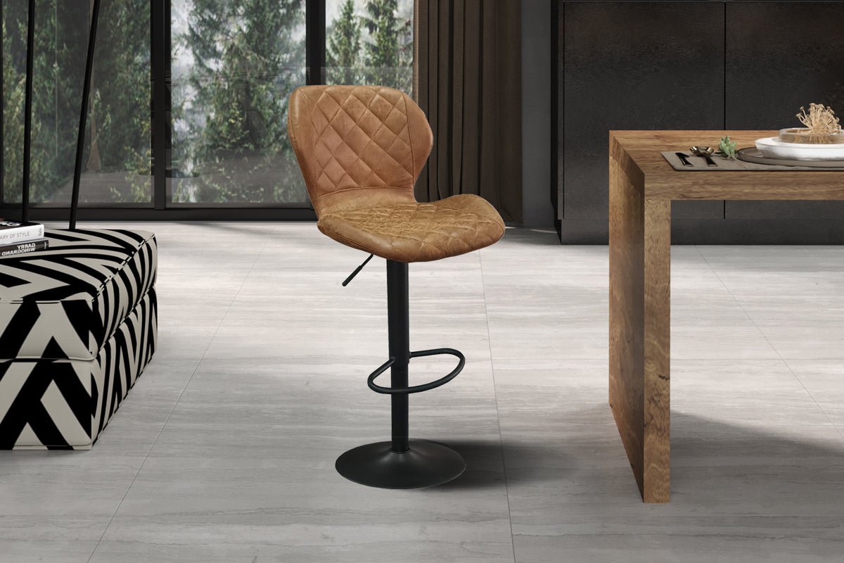 Barstoel 'Malaga' PU Ote Topper 02 Cognac (2/doos) - foto 2