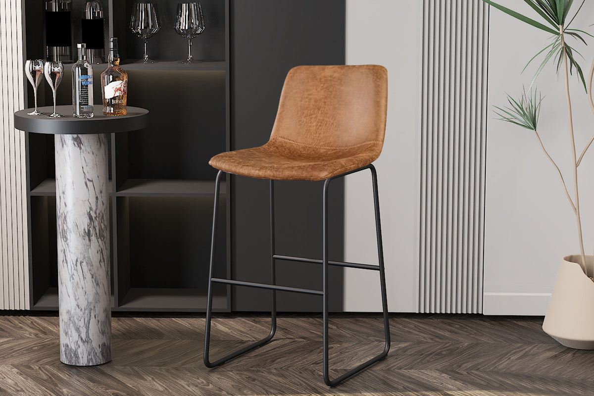SALE - Counterstoel 'Mancia' PU Ote Topper 02 Cognac (2/doos) - foto 2
