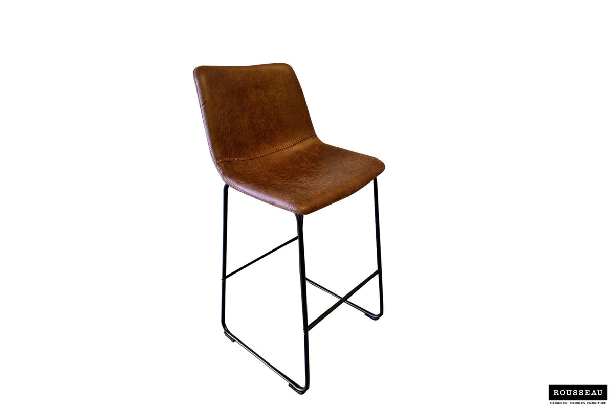 Barstoel 'Mancia' PU Ote Topper 02 Cognac (2/doos) - foto 3