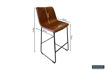 Barstoel 'Mancia' PU Ote Topper 02 Cognac (2/doos) - foto 6