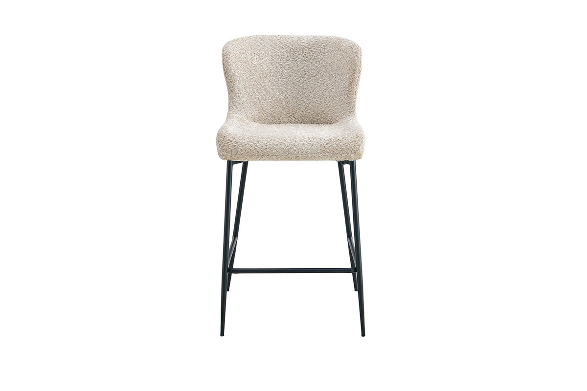 Counterstoel 'Lisa' Bouclé Beige (2/doos) - foto 4