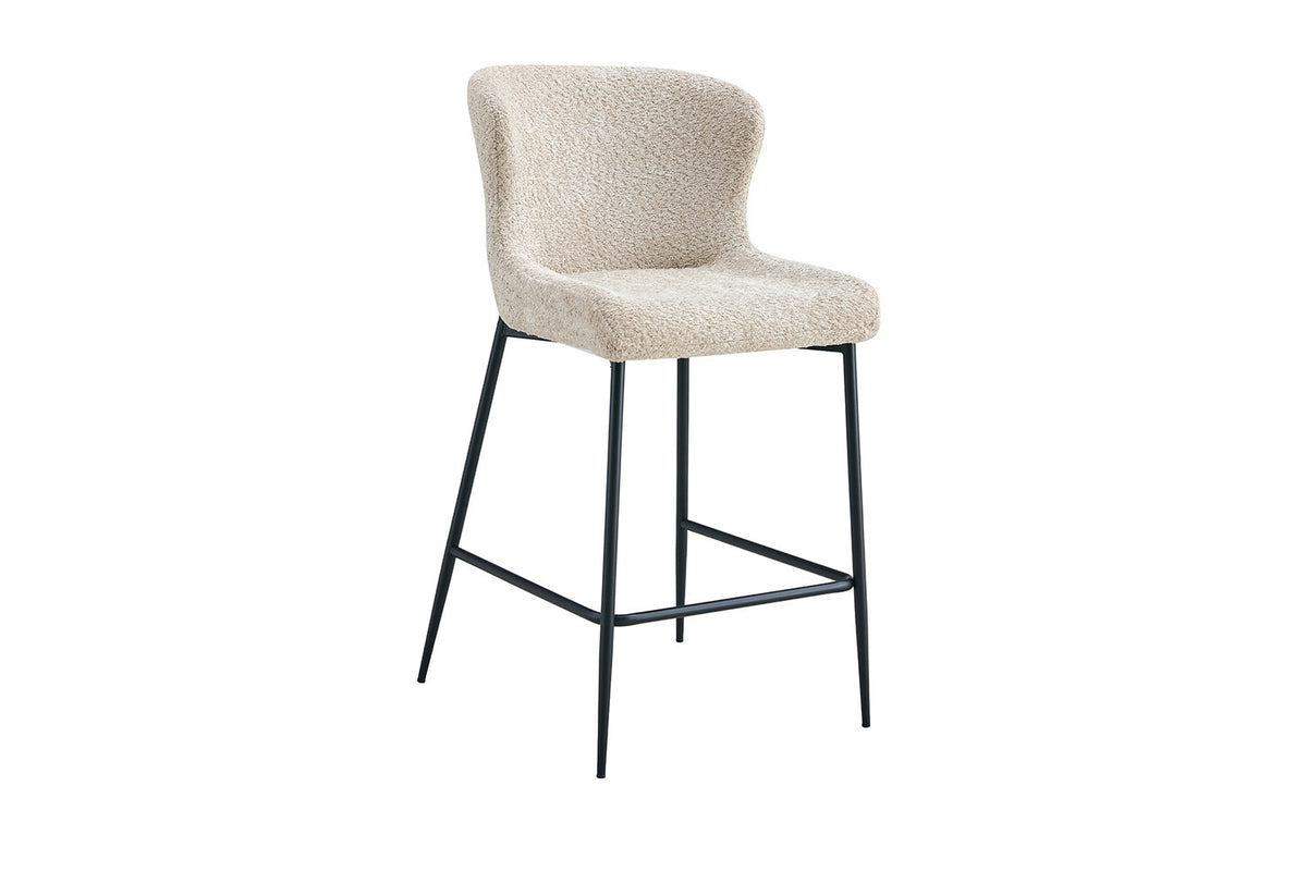 Counterstoel 'Lisa' Bouclé Beige (2/doos) - foto 5
