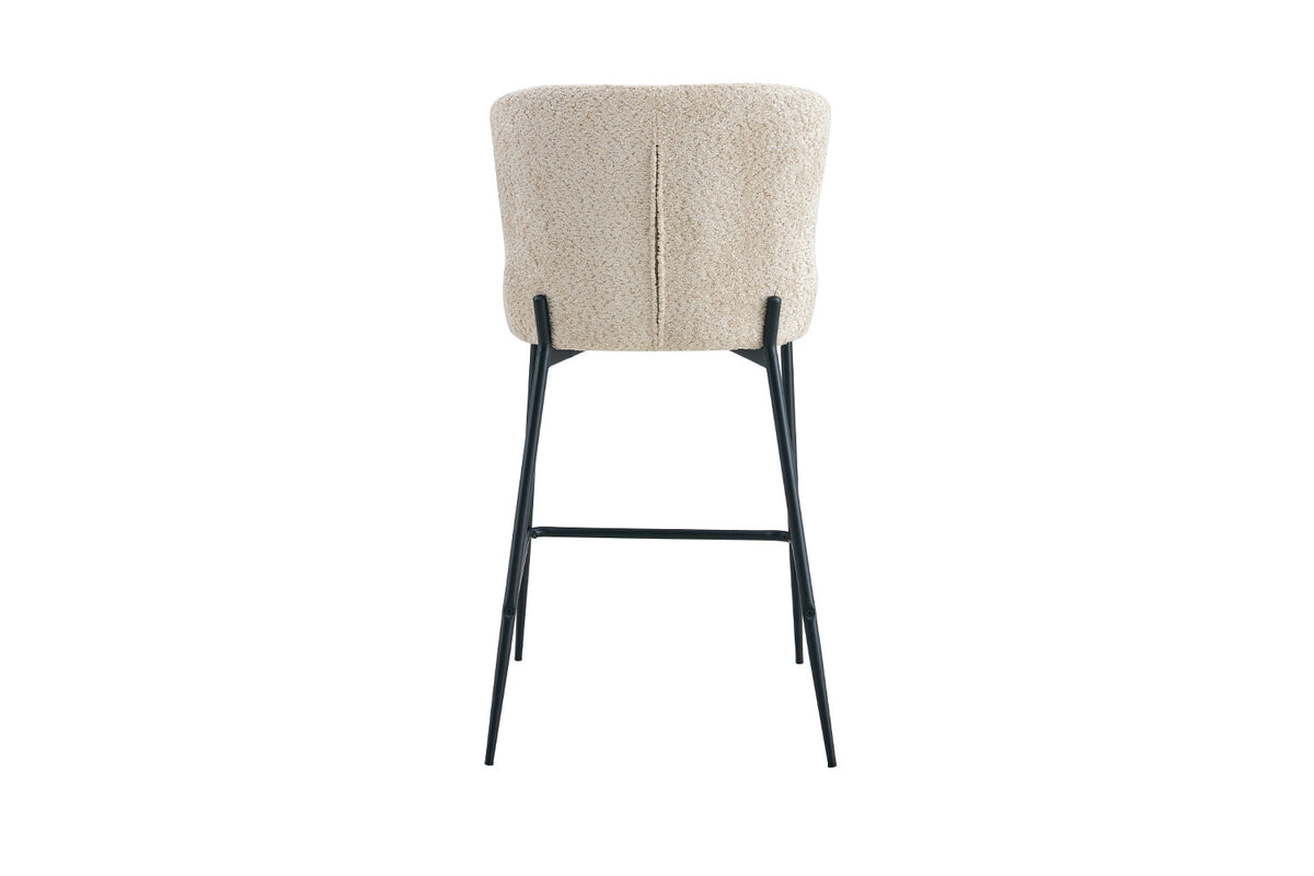 Counterstoel 'Lisa' Bouclé Beige (2/doos) - foto 7