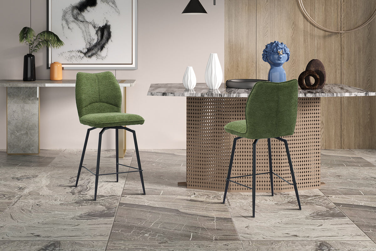 Counterstoel 'Lara' Stof Ote Sea 360 Draaibaar Groen (2/doos) - foto 3