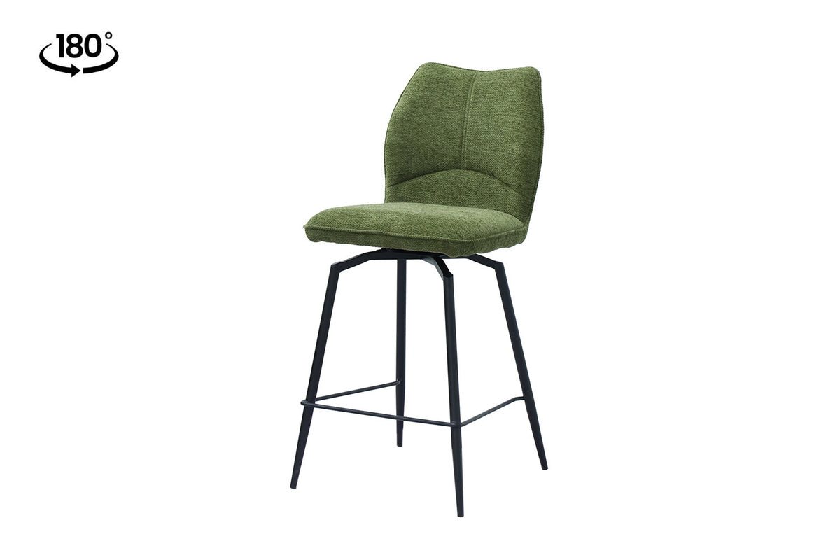 Counterstoel 'Lara' Stof Ote Sea 360 Draaibaar Groen (2/doos) - foto 4