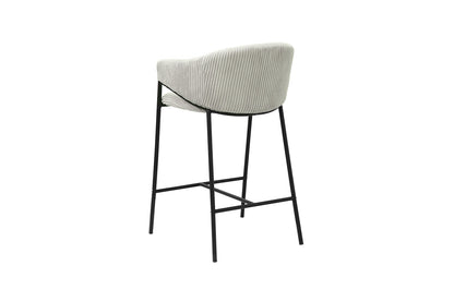 SALE - Counterstoel 'Hugo' Corduroy Lichtgrijs (2/doos) - foto 7