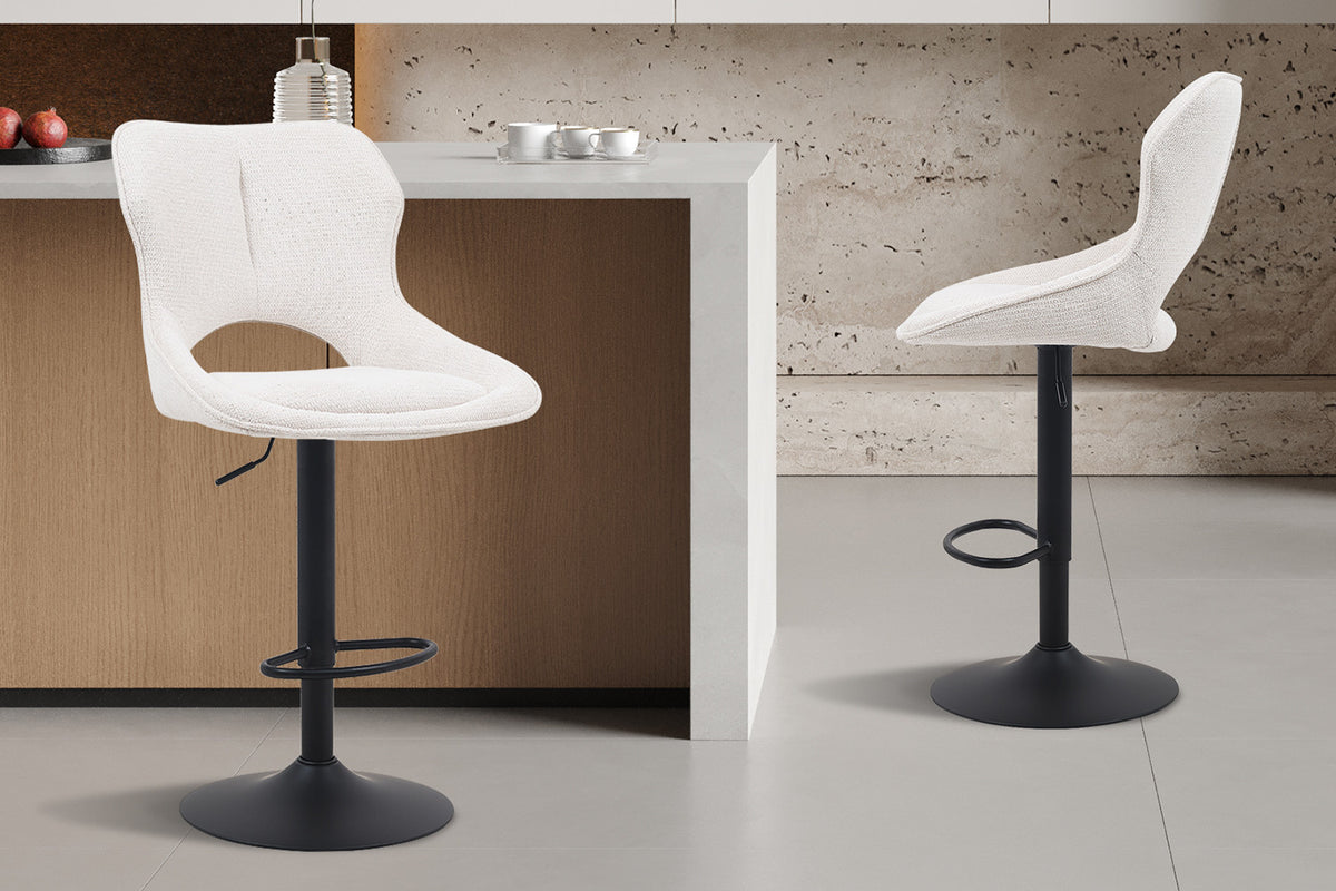 NEW - Barstoel 'Mori' Stof Ote Share 101 Beige (2/doos)