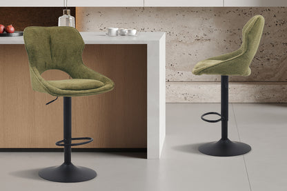 NEW - Barstoel 'Mori' Stof Ote Share 353 Groen (2/doos)