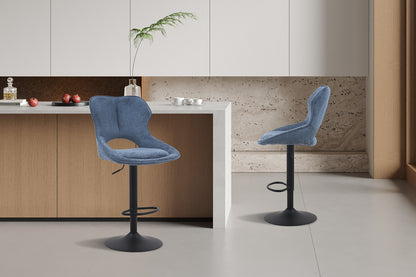 NEW - Barstoel 'Mori' Stof Ote Share 315 Blauw (2/doos) - foto 3