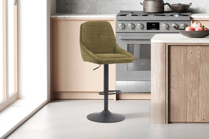 NEW - Barstoel 'Sabine' Stof Ote Sea 360 Draaibaar Groen (2/doos) - foto 2