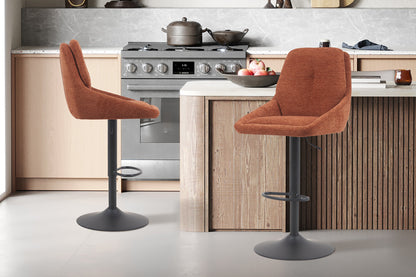 NEW - Barstoel 'Sabine' Stof Ote Sea 500 Draaibaar Roest (2/doos)