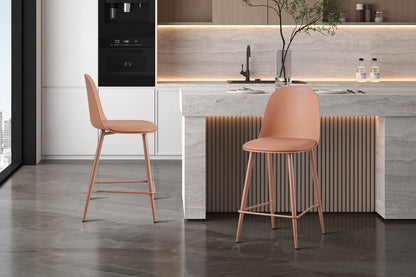 Counterstoel 'Jasmin' Zitting PP kussen PU Terracotta (2/doos) - foto 3
