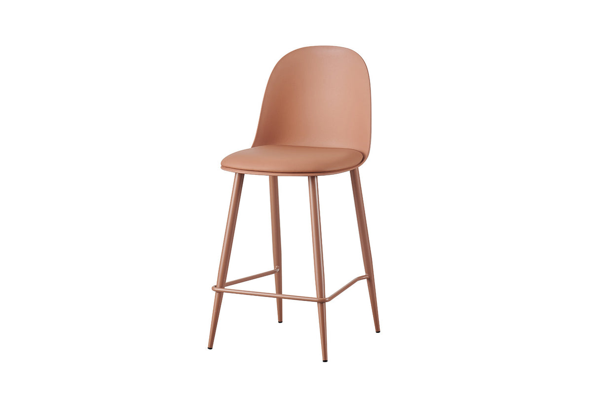 Counterstoel 'Jasmin' Zitting PP kussen PU Terracotta (2/doos) - foto 5