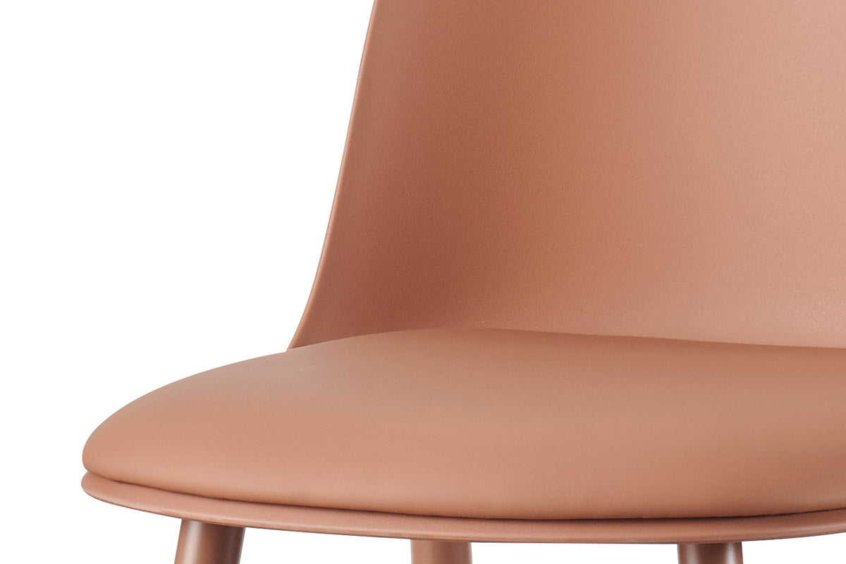 Counterstoel 'Jasmin' Zitting PP kussen PU Terracotta (2/doos) - foto 8