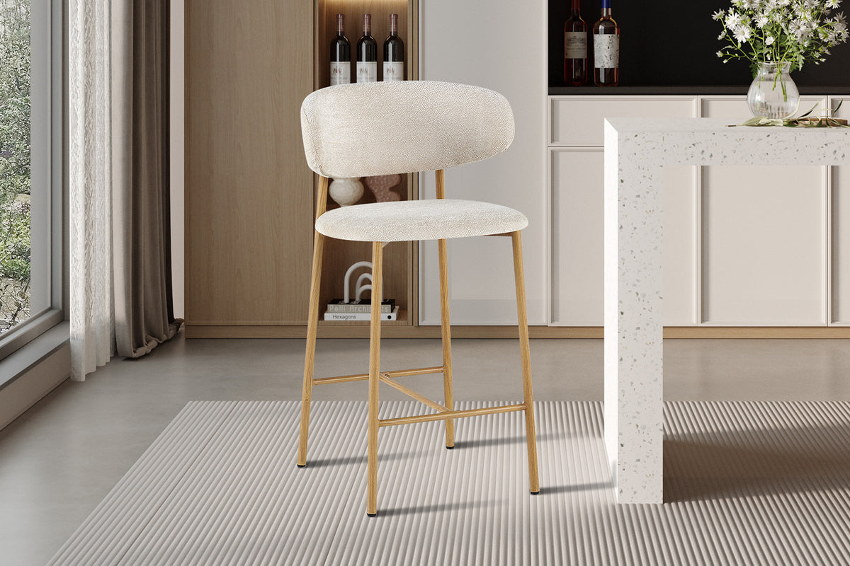 NEW - Counterstoel 'Coco' Naturel - Stof Raven 24 Beige (2/doos) - foto 2