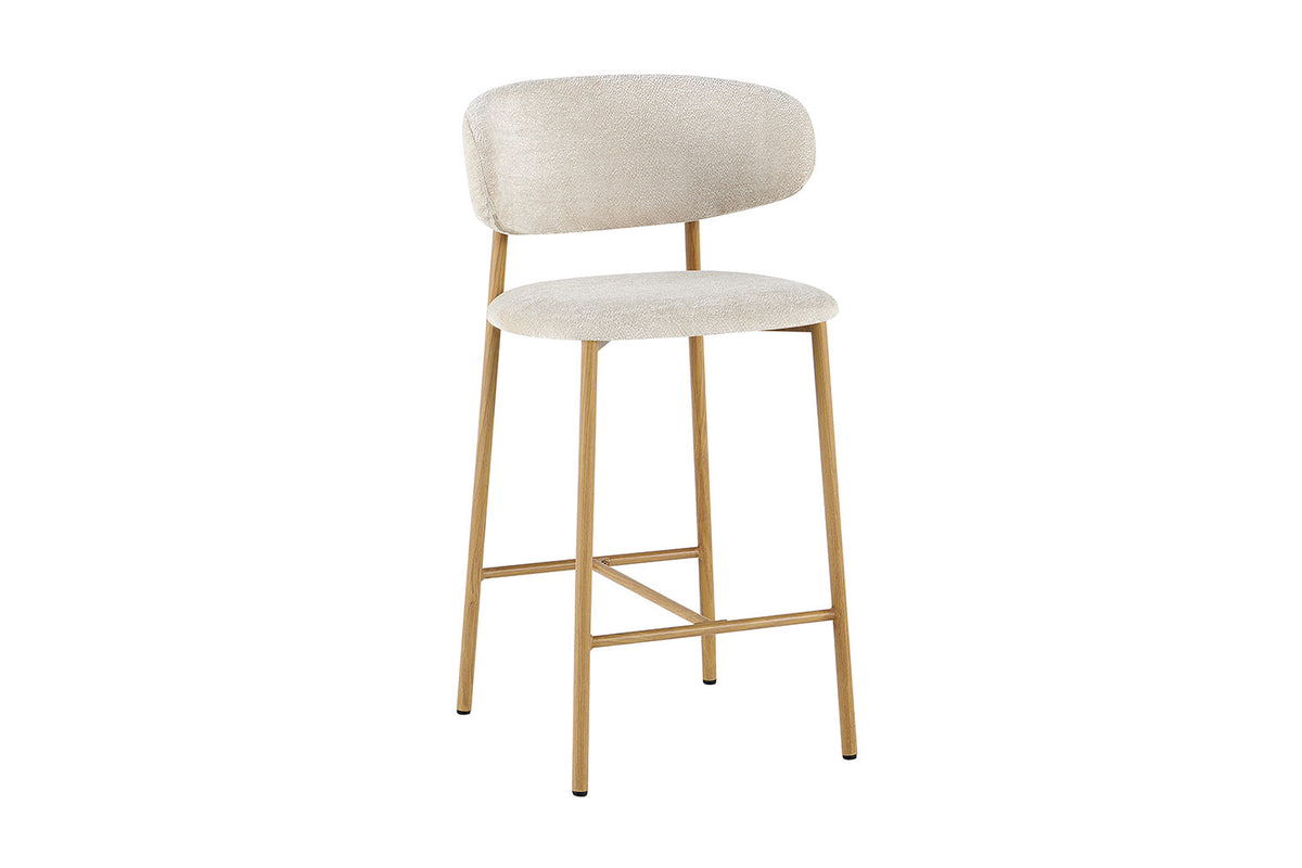 NEW - Counterstoel 'Coco' Naturel - Stof Raven 24 Beige (2/doos) - foto 5