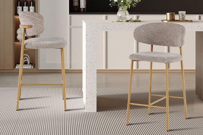 NEW - Counterstoel 'Coco' Naturel - Stof Raven 30 Zand (2/doos)