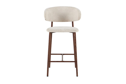 NEW - Counterstoel 'Coco' Walnoot - Stof Raven 24 Beige (2/doos) - foto 4