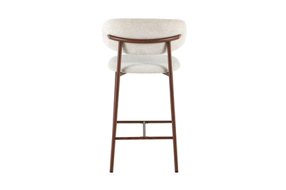 NEW - Counterstoel 'Coco' Walnoot - Stof Raven 24 Beige (2/doos) - foto 7
