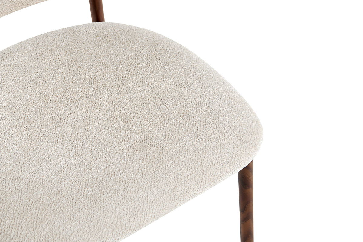 NEW - Counterstoel 'Coco' Walnoot - Stof Raven 24 Beige (2/doos) - foto 9