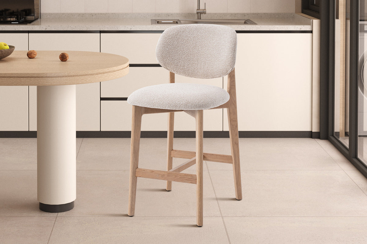 NEW - Counterstoel 'Carmen' Naturel Eik Ote Milan 103 Beige Gemonteerd (1/doos) - foto 3