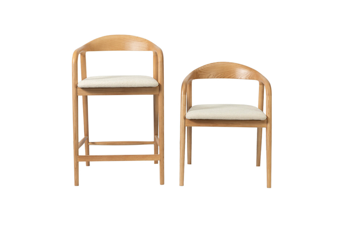 NEW - Counterstoel 'Claire' Essenh. Naturel Milan 103 Beige Gemonteerd (1/doos) - foto 12