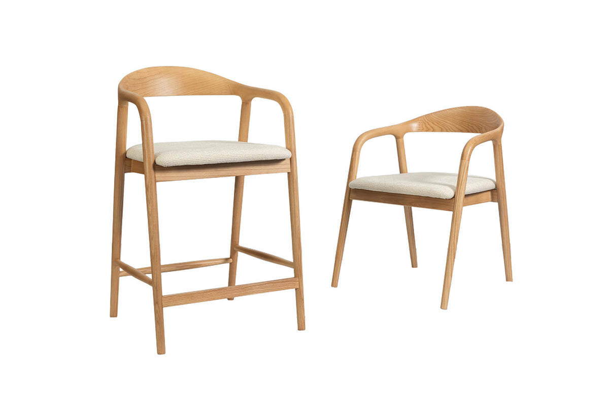 NEW - Counterstoel 'Claire' Essenh. Naturel Milan 103 Beige Gemonteerd (1/doos) - foto 13