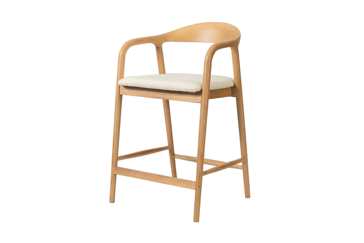 NEW - Counterstoel 'Claire' Essenh. Naturel Milan 103 Beige Gemonteerd (1/doos) - foto 6