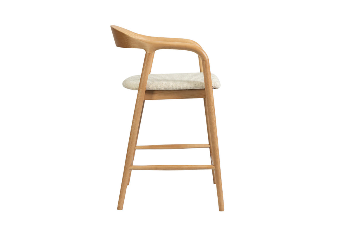 NEW - Counterstoel 'Claire' Essenh. Naturel Milan 103 Beige Gemonteerd (1/doos) - foto 7
