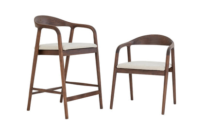 NEW - Counterstoel 'Claire' Essenh. Walnoot Milan 103 Beige Gemonteerd (1/doos) - foto 11