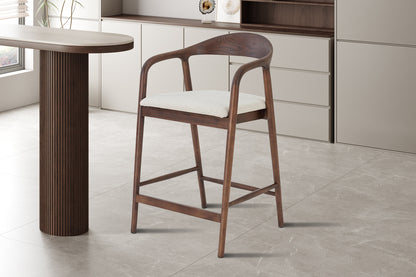 NEW - Counterstoel 'Claire' Essenh. Walnoot Milan 103 Beige Gemonteerd (1/doos) - foto 2